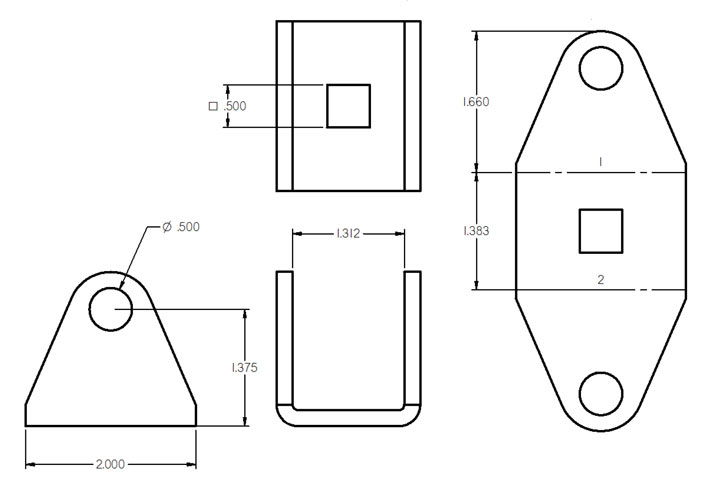 Ridetech Shockwave Eye-Stud Adapter - 90001621 - detail view