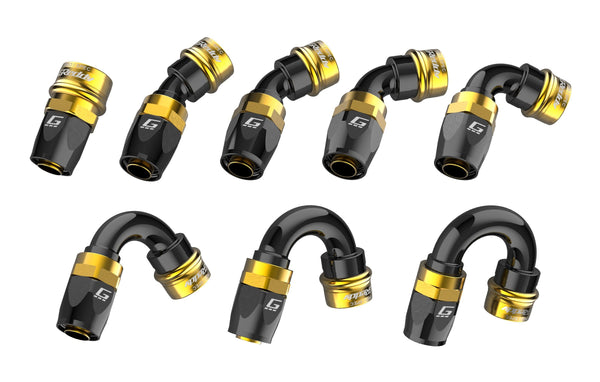 GReddy - GReddy PRO/SPEC -10 Quick-Release Swivel Hose End(s) - Black / Gold anodized - 12871005