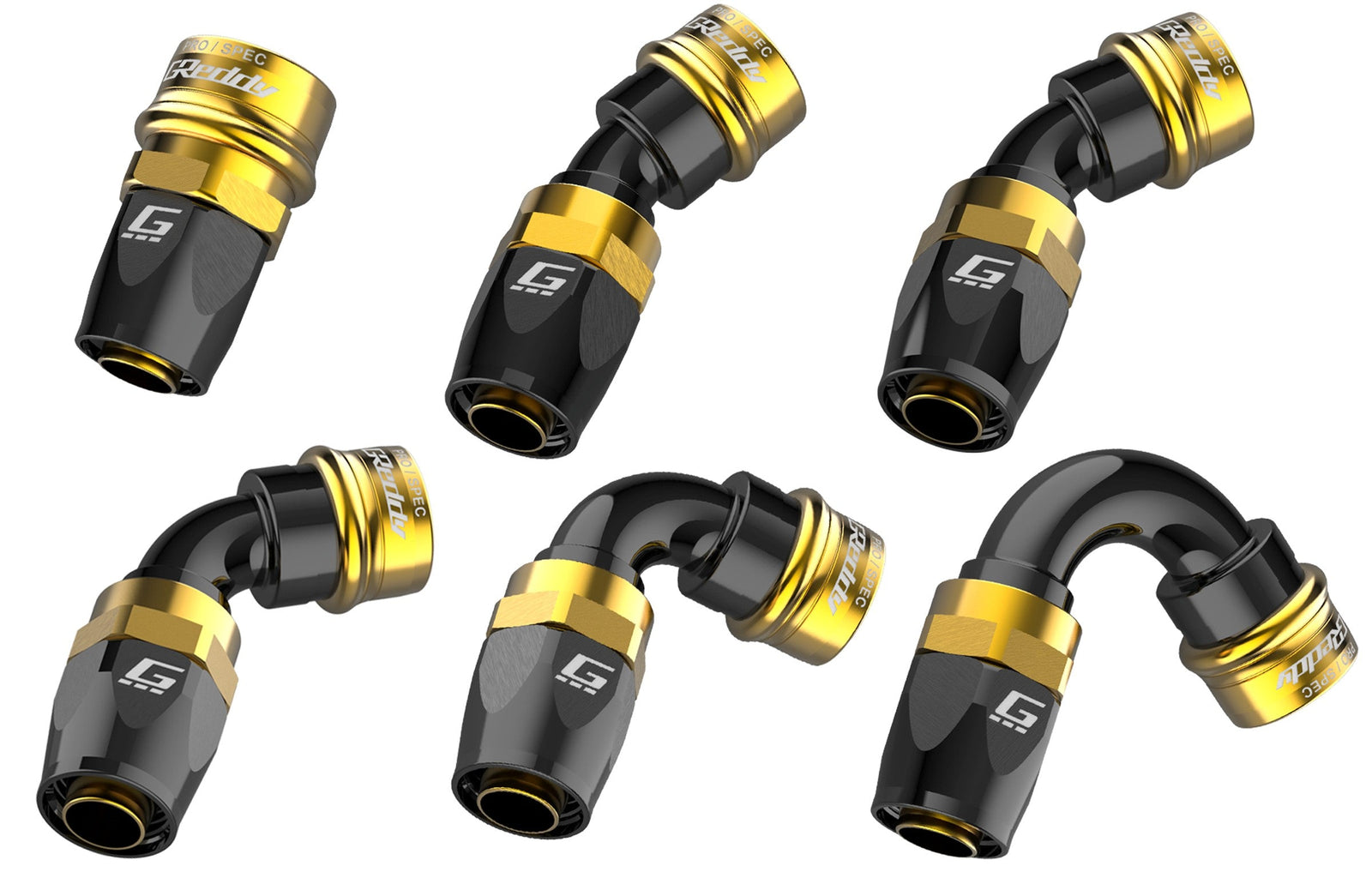 GReddy - GReddy PRO/SPEC -16 Quick-Release Swivel Hose End(s) - Black / Gold anodized - 12871602