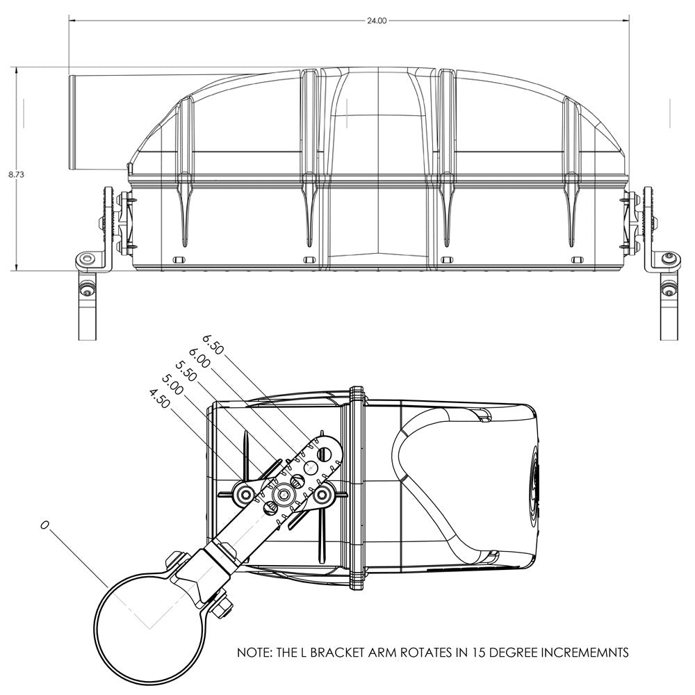 S&amp;B Particle Separator (Roll Bar Mounted) for 2022-2024 Polaris Turbo R, 2020-2025 RZR Pro XP, 2025 RZR Pro S - 76-7013