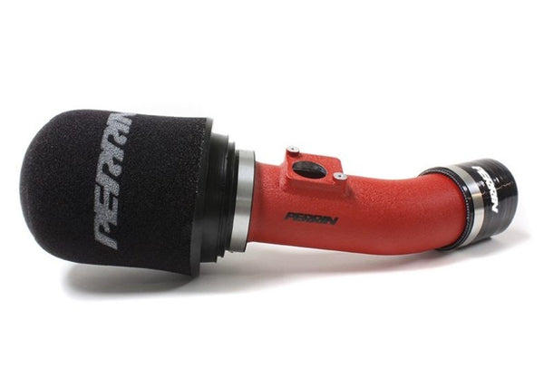 Perrin 02-07 WRX/STi/FXT Red Short Ram Intake - PSP-INT-201RD for 2015-2021 Subaru WRX STI - front view