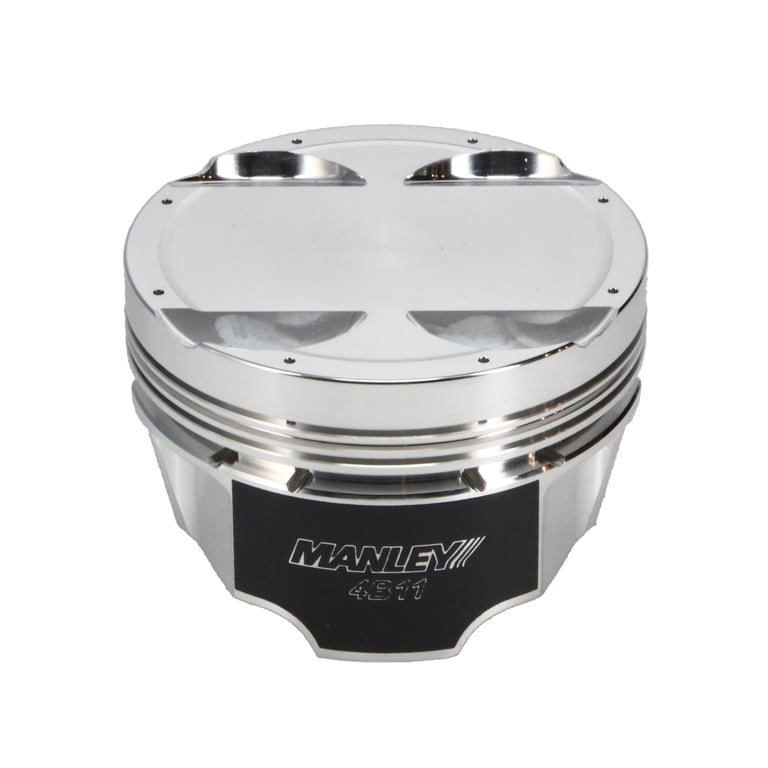 Manley Mitsubishi 4B11 86mm Bore 9.0:1 CR -5cc Dish Turbo Tuff Piston Set w/ Rings - 624300CE-4