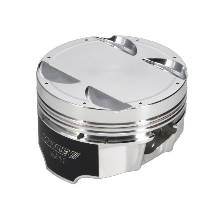 Manley Mitsubishi 4B11 86mm Bore 9.0:1 CR -5cc Dish Turbo Tuff Piston Set w/ Rings - 624300CE-4