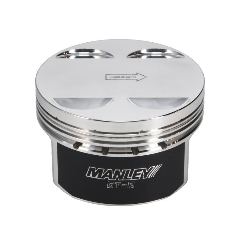 Manley Nissan GTR VR38DETT 99mm Bore 88.4mm Stroke -2cc Dish Turbo Tuff Piston Set w/ Rings - 641010CE-6