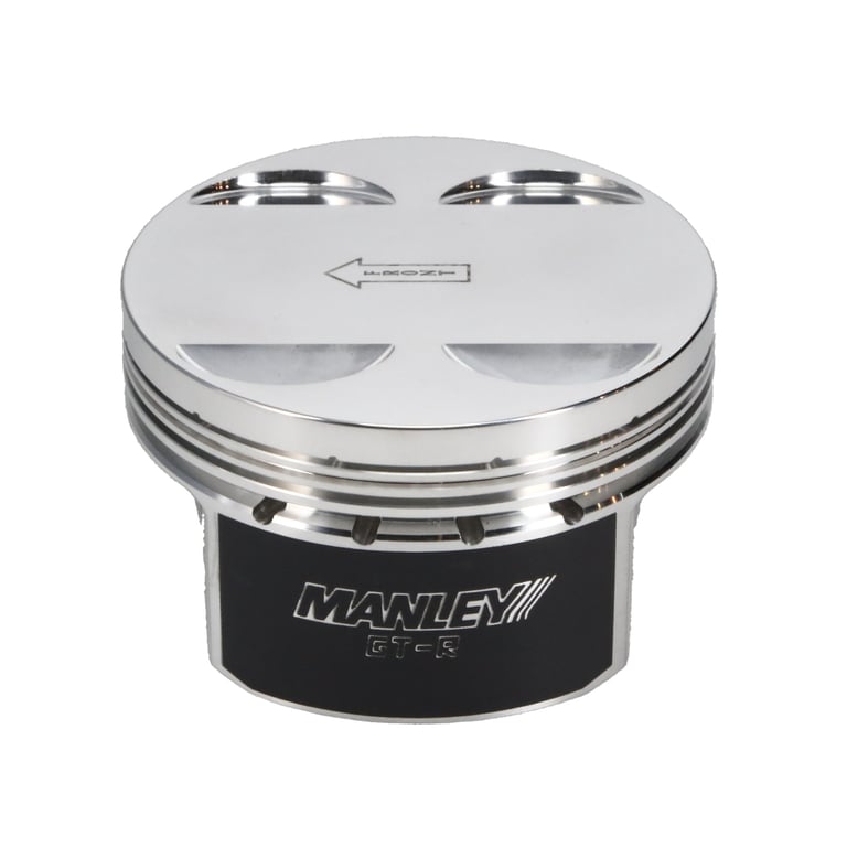 Manley Nissan GTR VR38DETT 99mm Bore 88.4mm Stroke -2cc Dish Turbo Tuff Piston Set w/ Rings - 641010CE-6