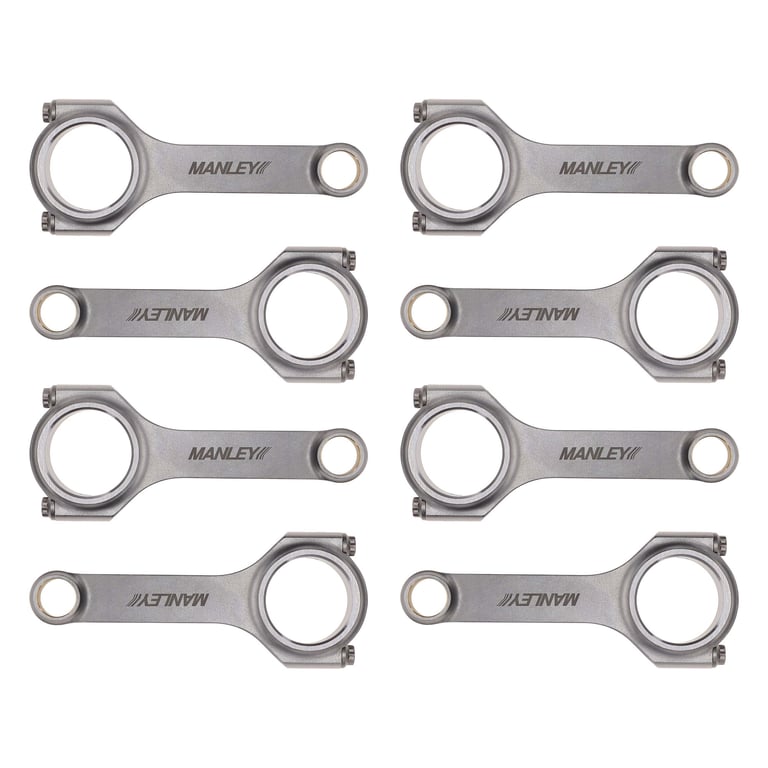 Manley Chevy Small Block 6.000in H Beam w/ ARP 2000 Connecting Rods - Set of 8 - 14054R-8