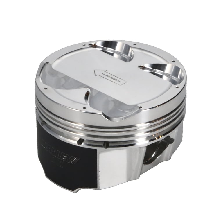 Manley Toyota 2JZGTE 94mm Stroke 86.75mm Bore -6cc Dish 10:1 CR Turbo Tuff Piston Set w/ Rings - 629307CE-6