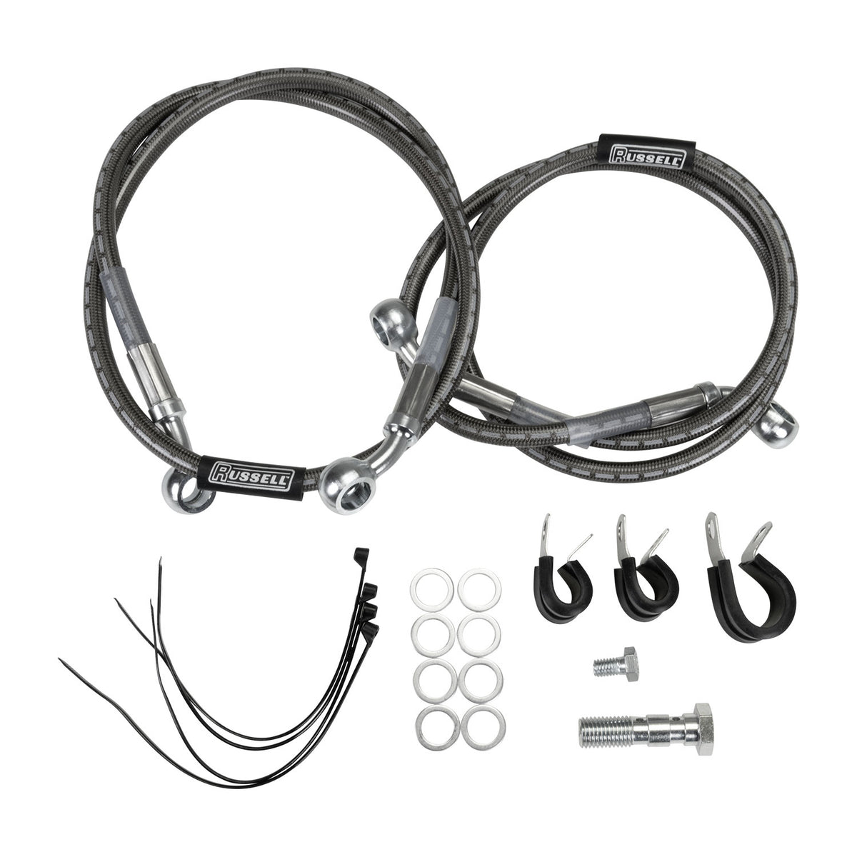 Russell 03-06 Suzuki SV650 Cycleflex Two-Line Racer Brake Hose Kit - R08437