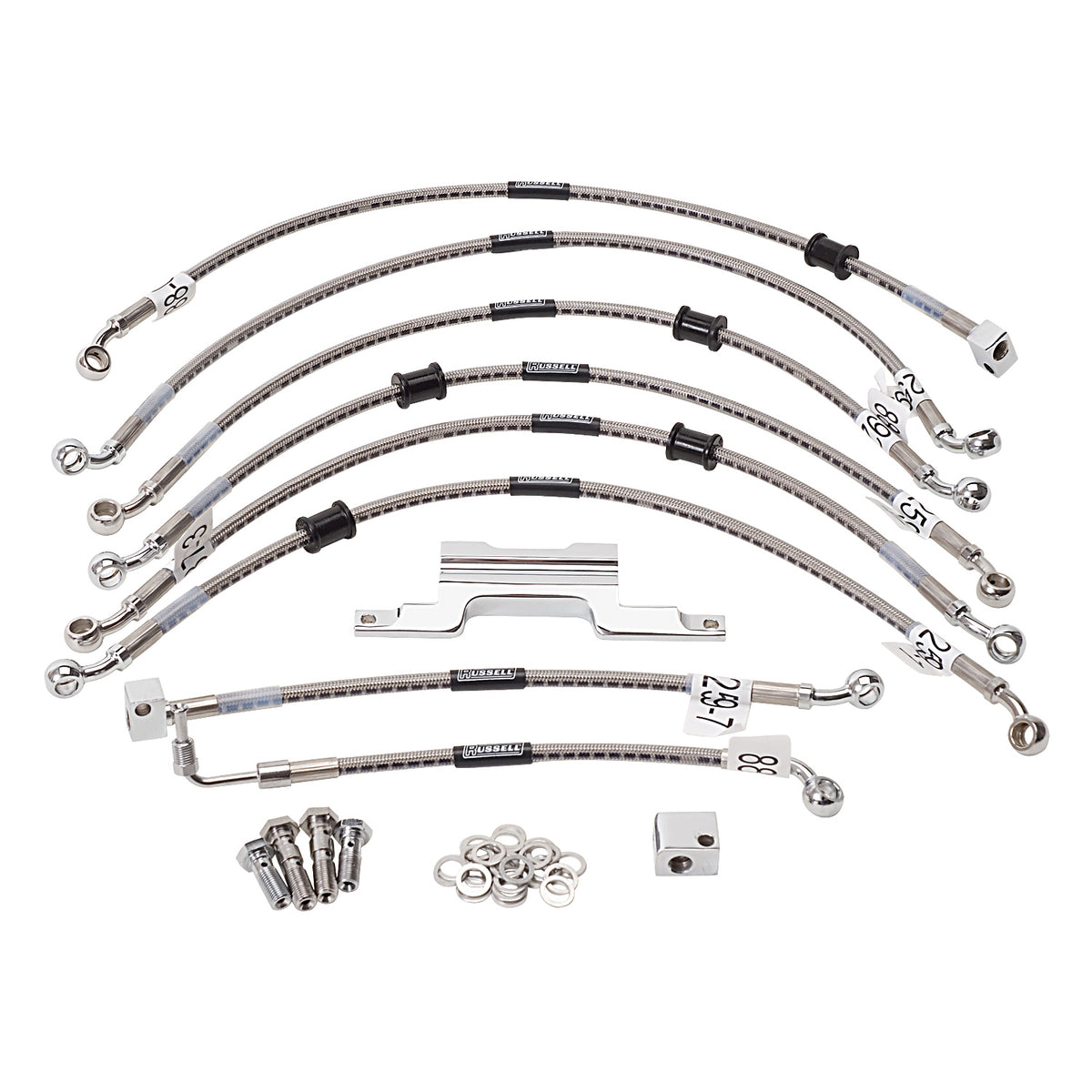 Russell 05-07 Honda VTX1800N/R/S/T Cycleflex Cruiser Brake Hose Kit - Front - R09259S