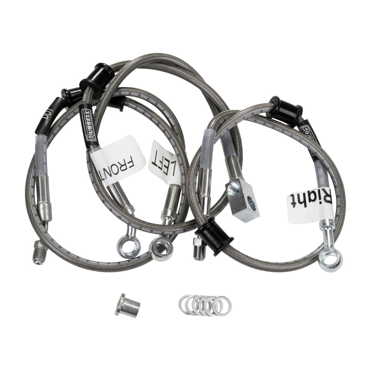 Russell 04-05 Honda TRX450R +3in Cycleflex Off-Road Brake Hose Kit - Front - R09377