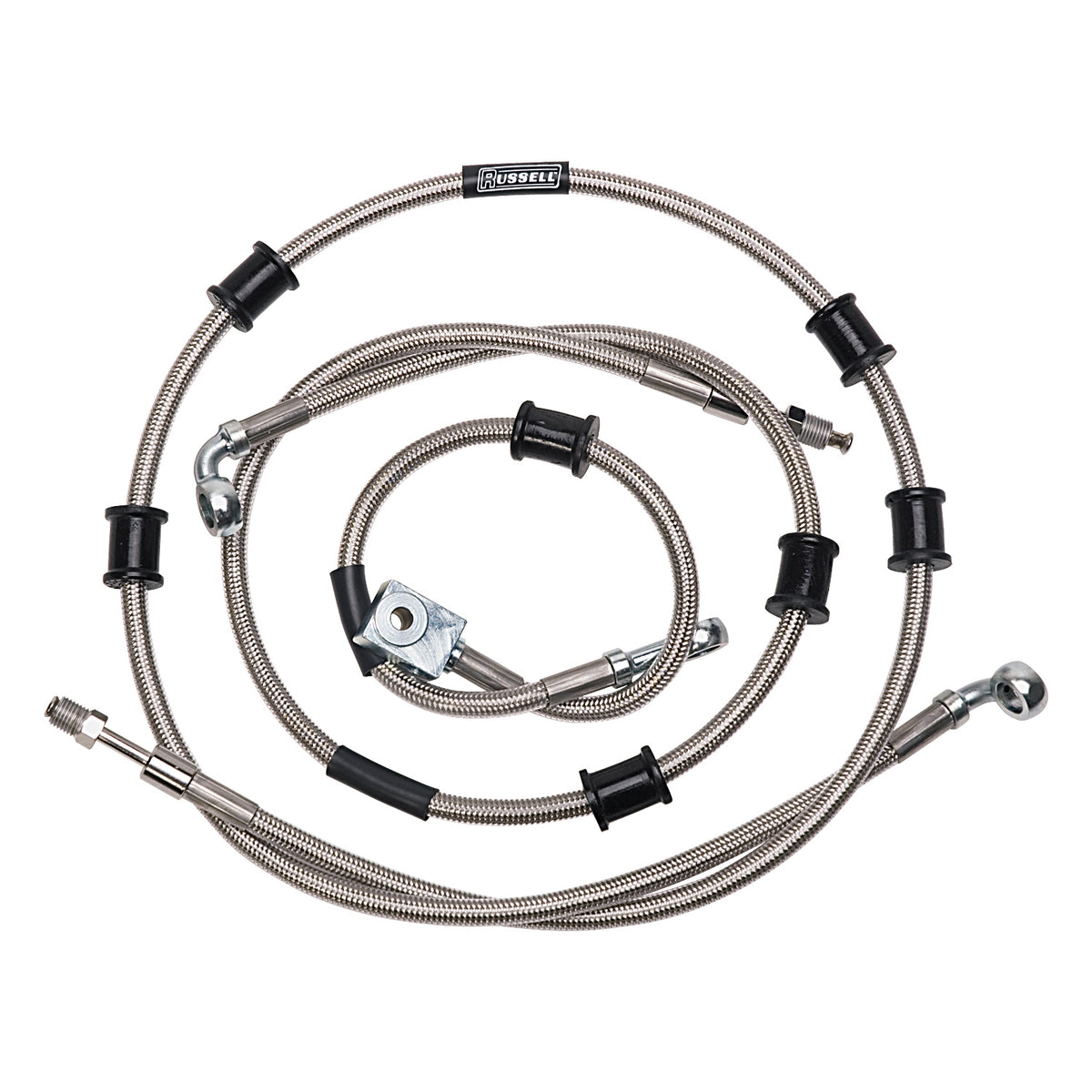 Russell 04-06 Yamaha Rhino 450/660 Cycleflex Sport ATV Brake Hose Kit - Front - R09430