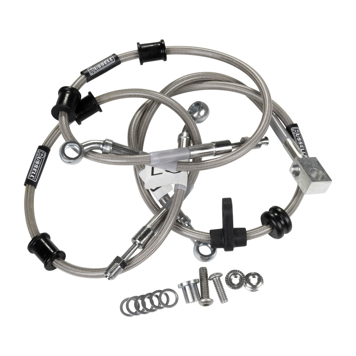 Russell 03-09 Suzuki LTZ400 Quad Sport/Kawasaki KFX400 Cycleflex Sport ATV Brake Hose Kit - Front - R09461