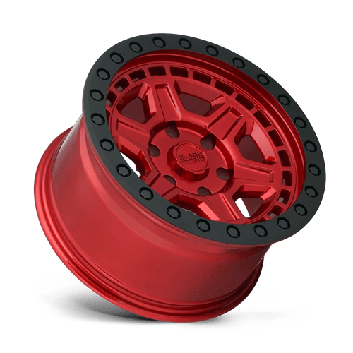 Black Rhino Hard Alloys Reno 17X9 6X139.7 +0MM Candy Red W/ Black Ring & Bolt