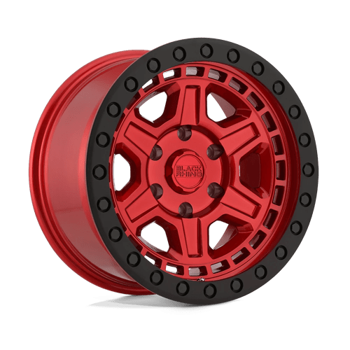 Black Rhino Hard Alloys Reno 17X9 6X139.7 +0MM Candy Red W/ Black Ring & Bolt