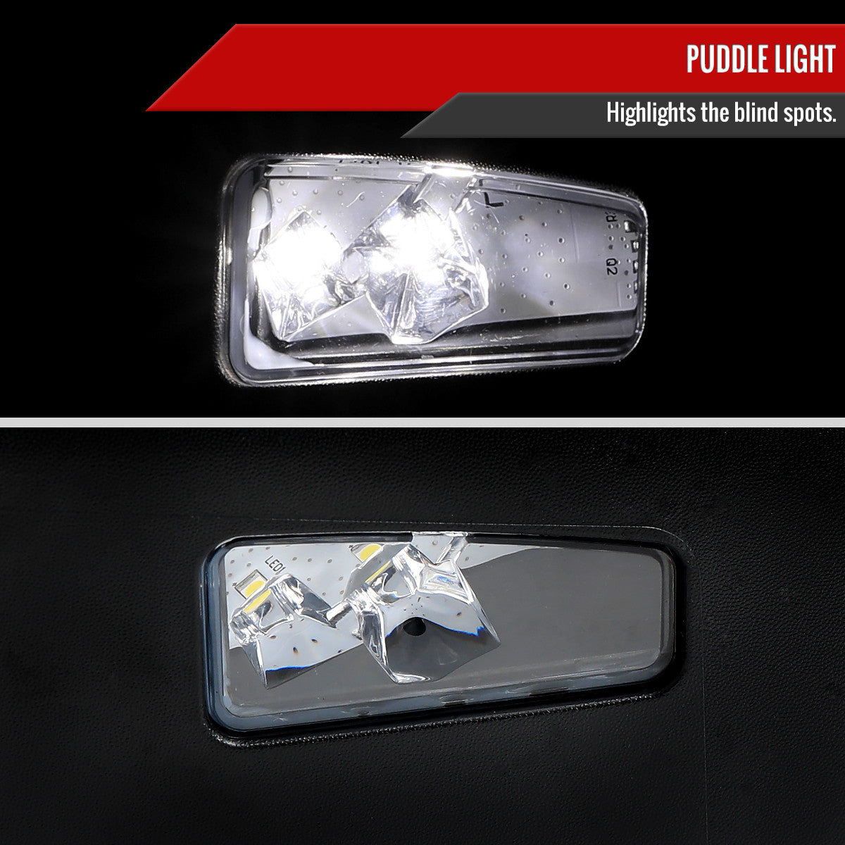 Spec-D Tuning - 2019-2024 Dodge RAM 1500 Black Power Adjustable, Manual Fold, BSD & Heated Side Mirror w/ LED Puddle and Turn Signal Light - Driver Side Only - RMV-RAM1915HP-FS-L