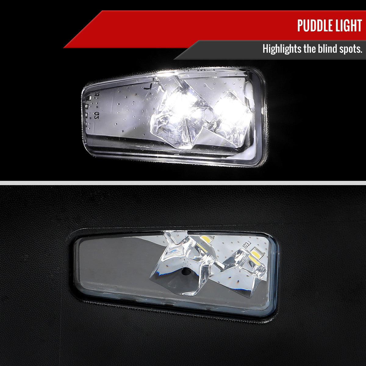 Spec-D Tuning - 2019-2024 Dodge RAM 1500 Black Power Adjustable, Manual Fold, BSD & Heated Side Mirror w/ LED Puddle and Turn Signal Light - Passenger Side Only - RMV-RAM1915HP-FS-R