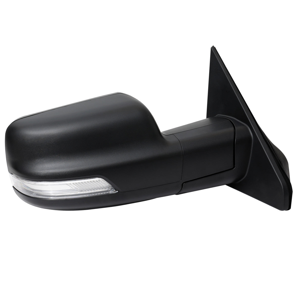Spec-D Tuning - 2019-2024 Dodge RAM 1500 Black Power Adjustable, Manual Fold, BSD & Heated Side Mirror w/ LED Puddle and Turn Signal Light - Passenger Side Only - RMV-RAM1915HP-FS-R