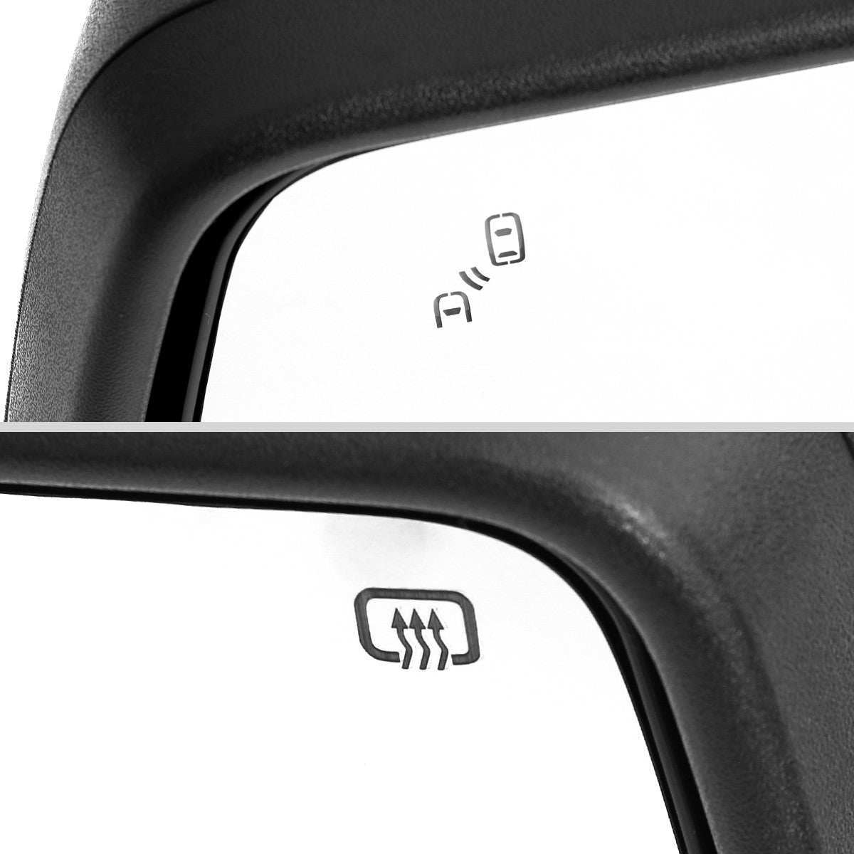 Spec-D Tuning - 2019-2026 GMC Sierra 1500 Black Power Adjustable, Auto-Fold, BSD & Heated Side Mirror w/ LED Puddle and Auxiliary Light - Driver Side Only - RMV-SIE1915HPATL-FS