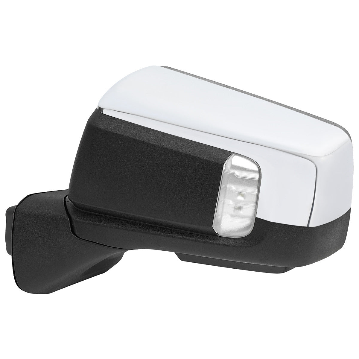 Spec-D Tuning - 2019-2026 Chevrolet Silverado 1500 Chrome Power Adjustable, Manual Fold, BSD & Heated Side Mirror w/ LED Puddle and Turn Signal Light - Driver Side Only - RMV-SIV1915CHP-FS-L