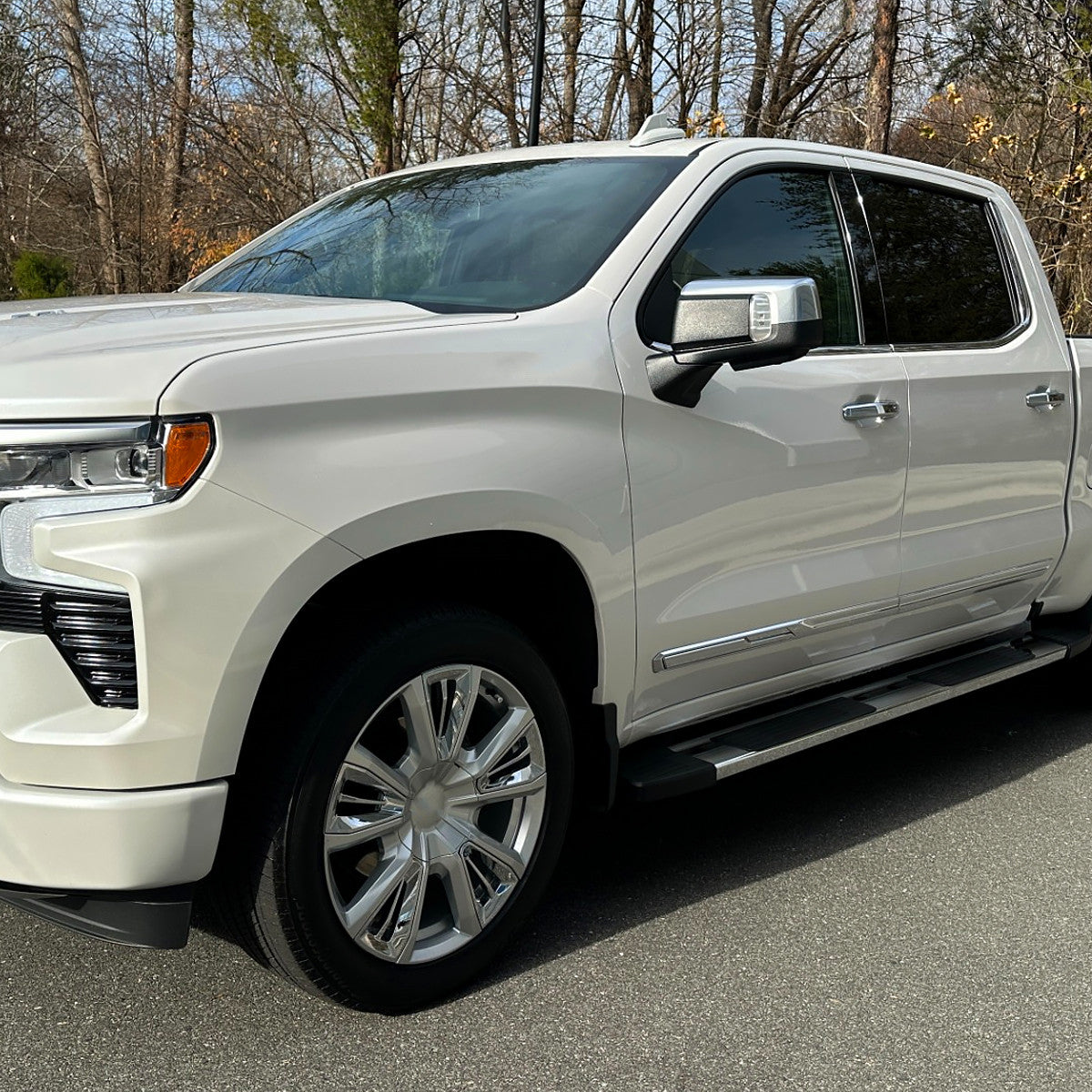 Spec-D Tuning - 2019-2026 Chevrolet Silverado 1500 Chrome Power Adjustable, Auto-Fold, BSD & Heated Side Mirror w/ LED Puddle and Turn Signal Light - Driver Side Only - RMV-SIV1915CHPATL-FS