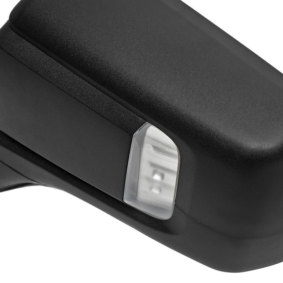 Spec-D Tuning - 2019-2026 Chevrolet Silverado 1500 Black Power Adjustable, Manual Fold, BSD & Heated Side Mirror w/ LED Puddle and Auxiliary Light - Driver Side Only - RMV-SIV1915HP-FS-L