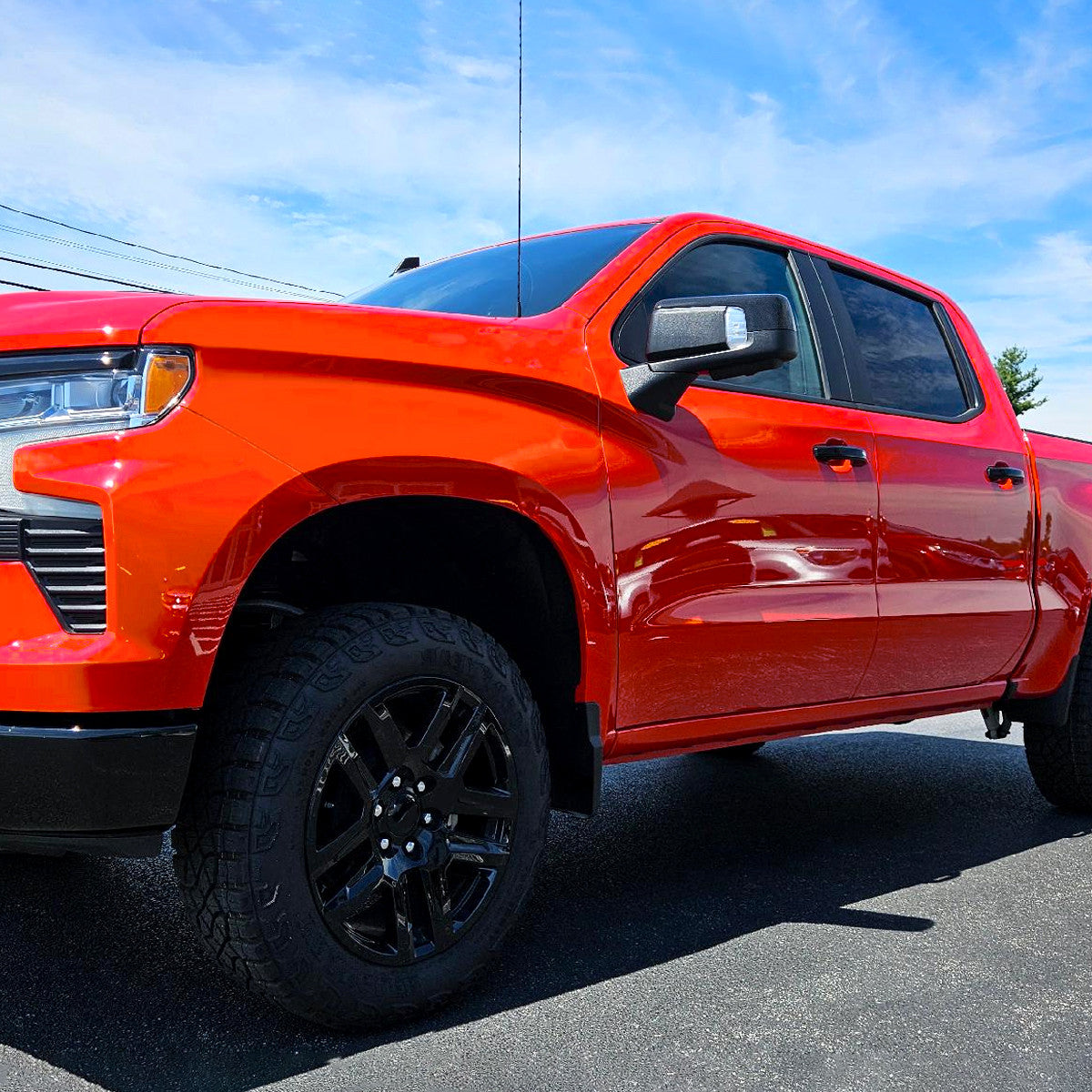 Spec-D Tuning - 2019-2026 Chevrolet Silverado 1500 Black Power Adjustable, Auto-Fold, BSD & Heated Side Mirror w/ LED Puddle and Auxiliary Light - Driver Side Only - RMV-SIV1915HPATL-FS