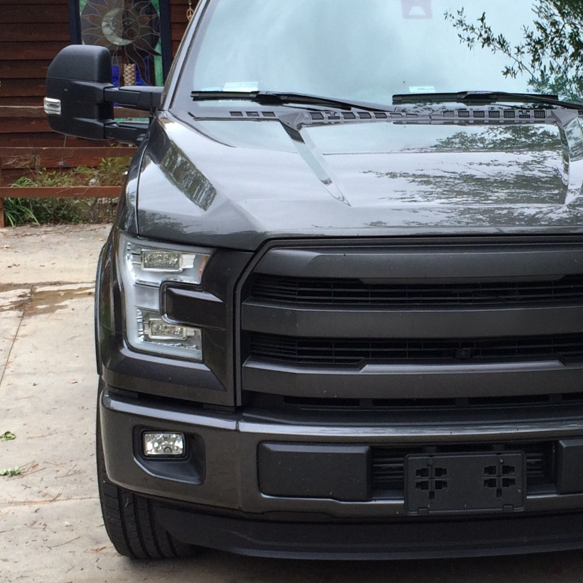 Spec-D Tuning - 2015-2020 Ford F-150 Power Adjustable, Heated, & Manual Extendable Towing Mirrors w/ Clear Lens Sequential LED Turn Signal, Clearance, Puddle, & Auxiliary Lights - RMX-F15015F3-SQ-FS