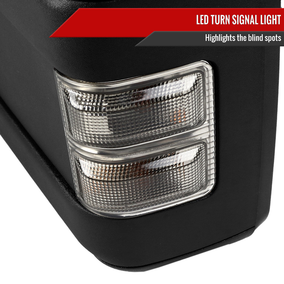 Spec-D Tuning - 2008-2016 Ford F-250/F-350/F-450/F-550 Power Adjustable, Heated, & Manual Extendable Towing Mirrors w/ Smoked Lens Turn Signal Lights - RMX-F25008GLEDH-P-FS