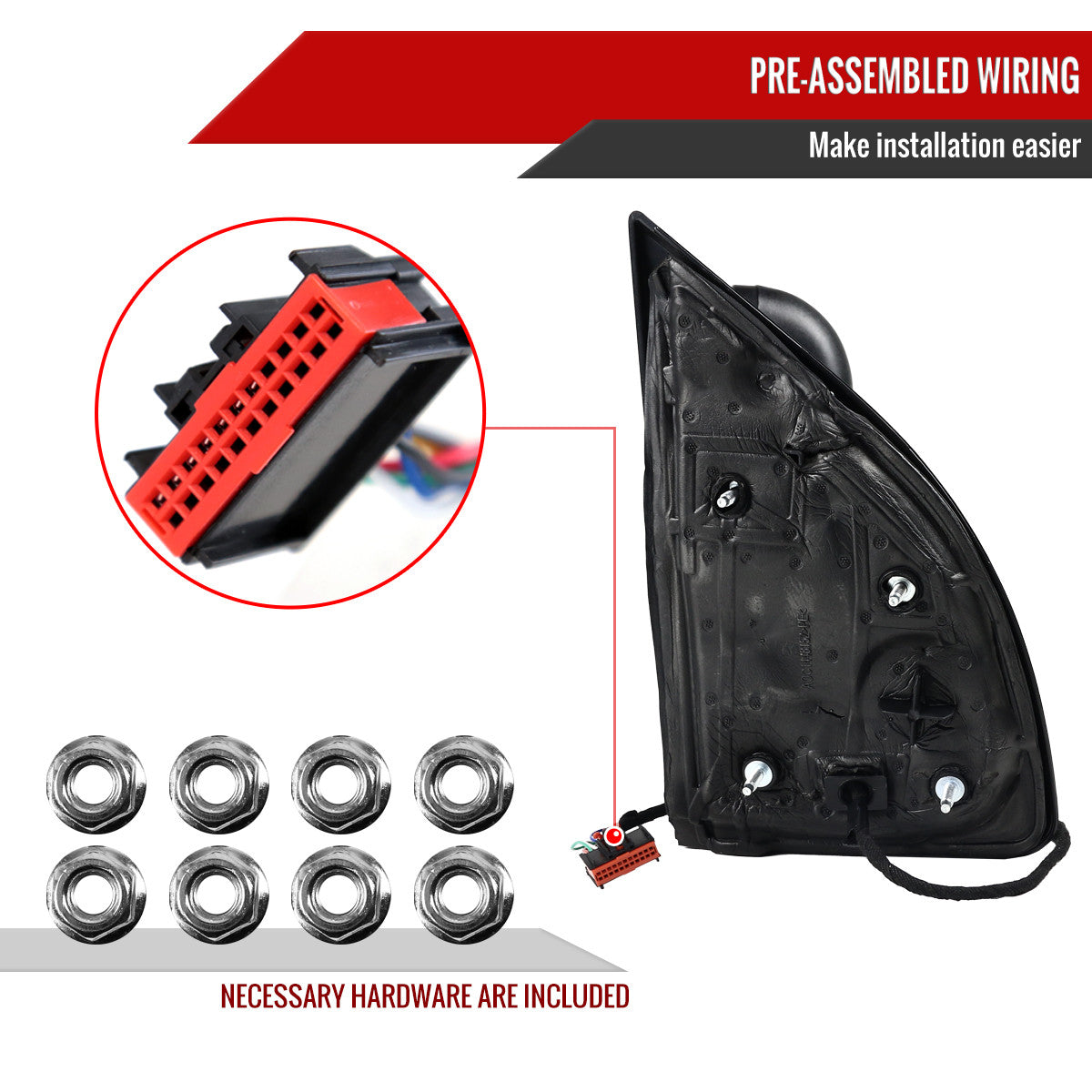 Spec-D Tuning - 2008-2016 Ford F-250/F-350/F-450/F-550 Power Adjustable, Heated, & Manual Extendable Towing Mirrors w/ Smoked Lens Turn Signal Lights - RMX-F25008GLEDH-P-FS