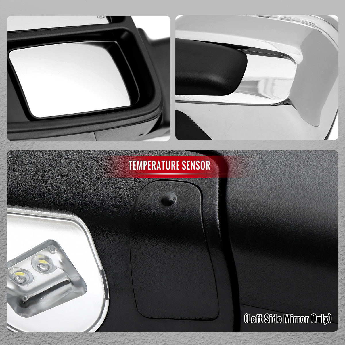 Spec-D Tuning - 2009-2012 Dodge RAM 1500 Chrome Power Heated 2023 Style Towering Mirror w/ Sequential Signal - RMX-RAM09CHP-23-FS
