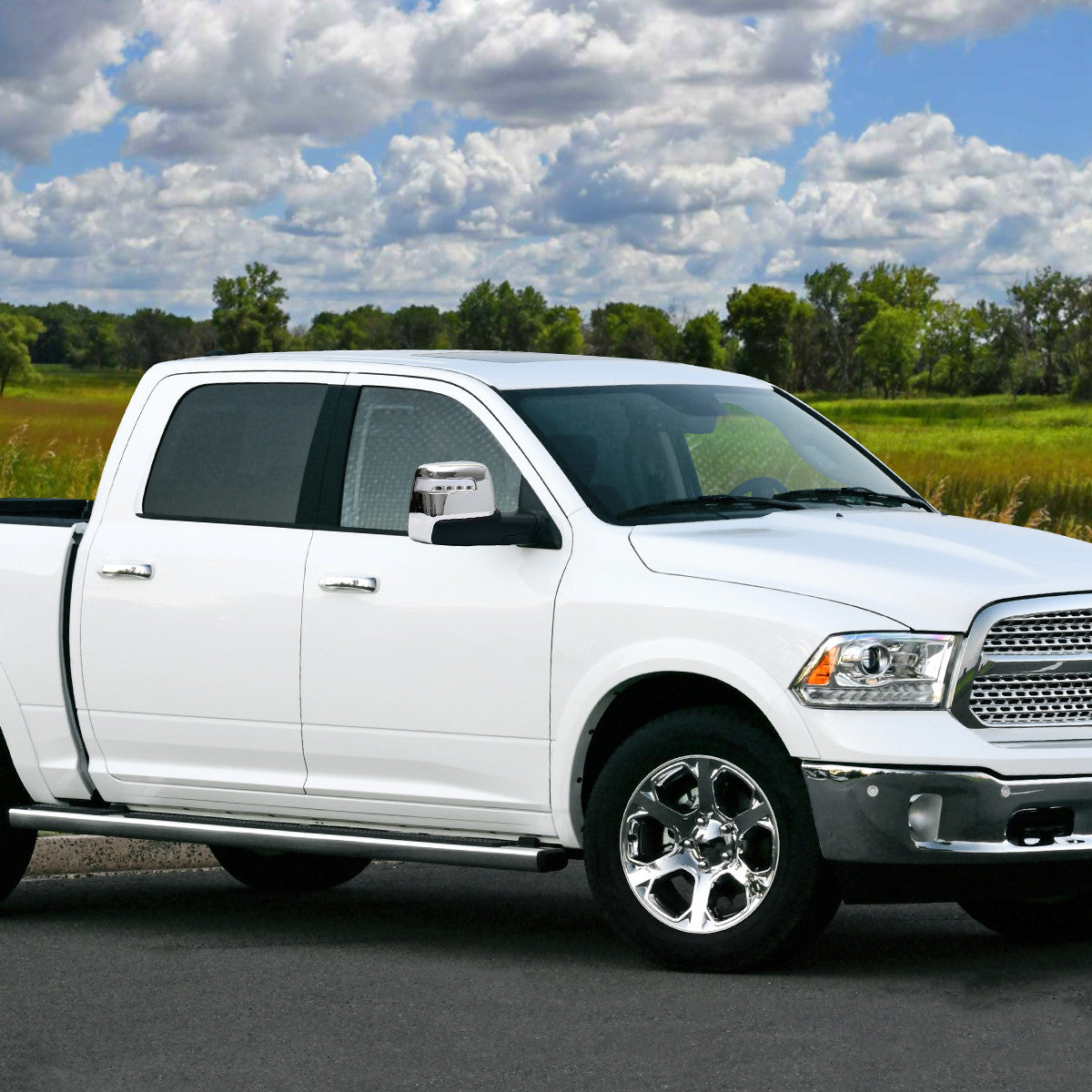 Spec-D Tuning - 2009-2012 Dodge RAM 1500 Chrome Power Heated 2023 Style Towering Mirror w/ Sequential Signal - RMX-RAM09CHP-23-FS