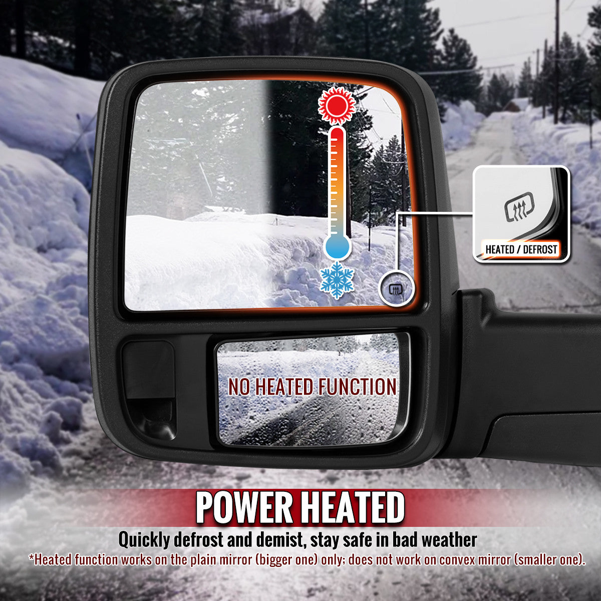Spec-D Tuning - 2009-2012 Dodge RAM 1500 Chrome Power Heated 2023 Style Towering Mirror w/ Sequential Signal - RMX-RAM09CHP-23-FS