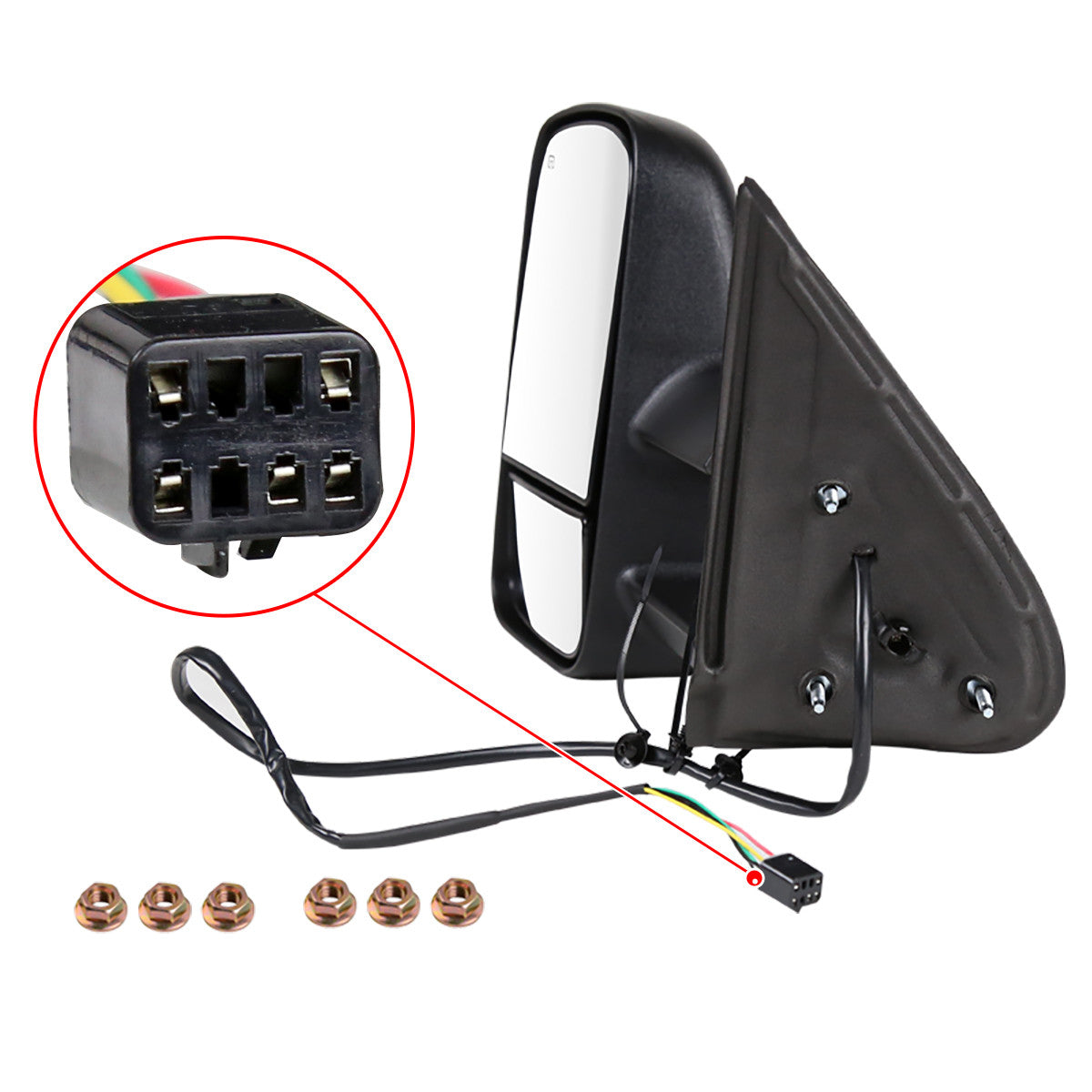 Spec-D Tuning - 1999-2002 Chevrolet Silverado/Tahoe/Suburban GMC Sierra/Yukon XL Power Heated Manual Extendable Towing Mirrors - RMX-SIV99H-P-FS