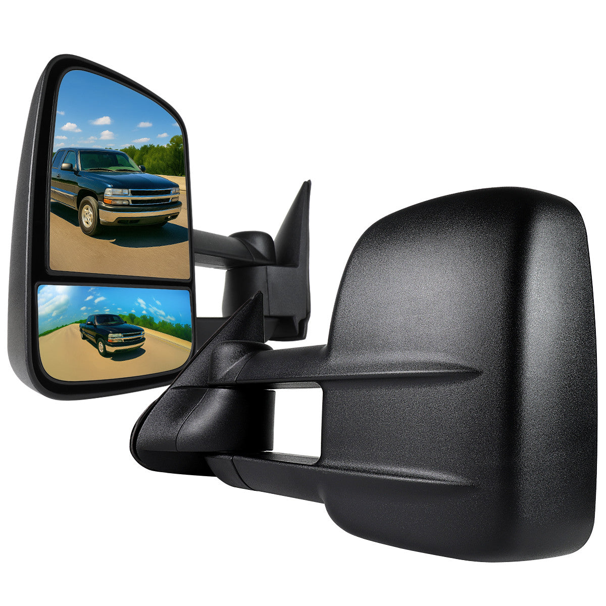 Spec-D Tuning - 1999-2002 Chevrolet Silverado/Tahoe/Suburban GMC Sierra/Yukon XL Power Heated Manual Extendable Towing Mirrors - RMX-SIV99H-P-FS