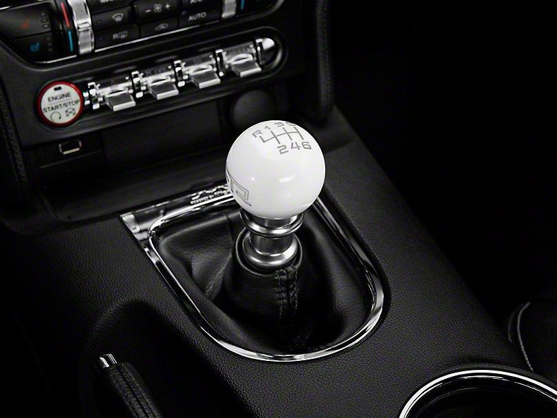 RTR White Shift Knob - Gray Engraving (11-14 GT, V6)