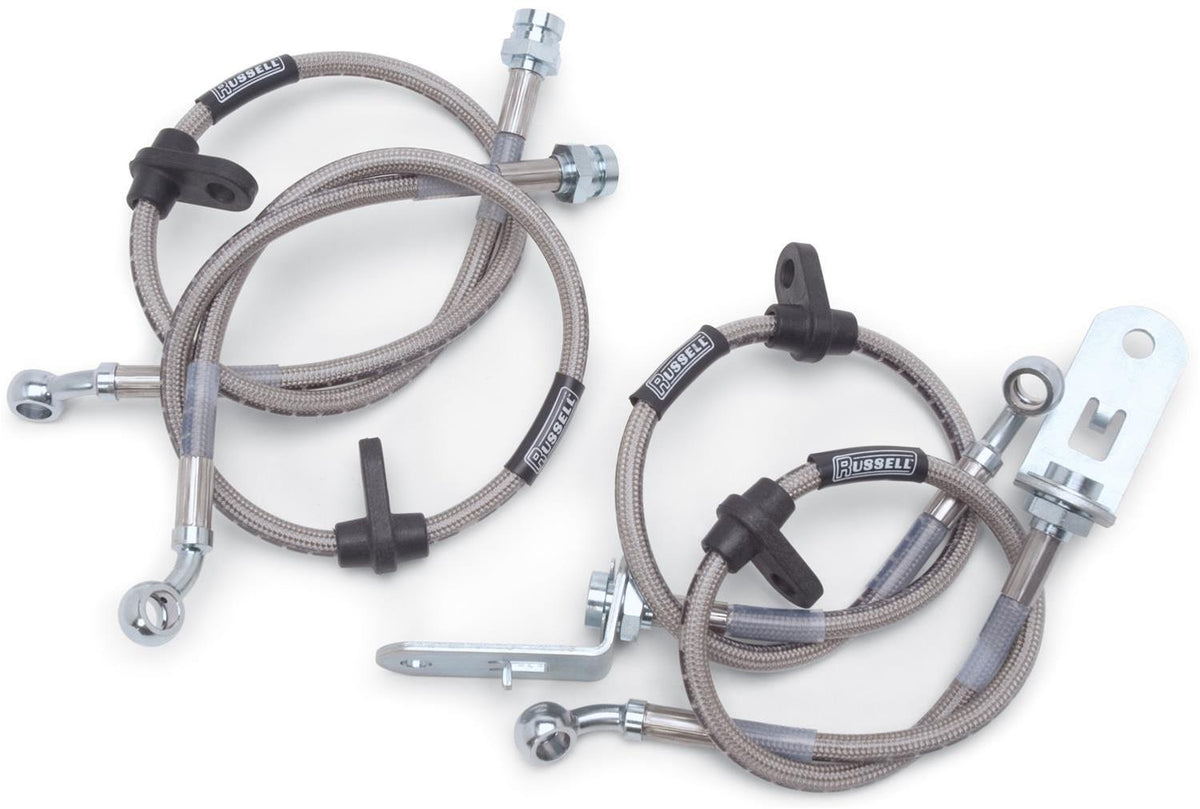 Russell Performance 00-06 GM Suburban/ Tahoe/ Yukon 1500 2 & 4WD w/ 6in lift Brake Line Kit - 695560 for 2000-2006 Chevrolet Suburban 1500 - front view