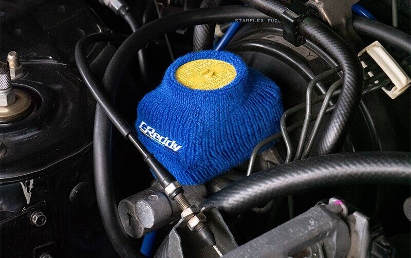 GReddy - GReddy Reservoir Cover(s) - Blue and Black - 18001898
