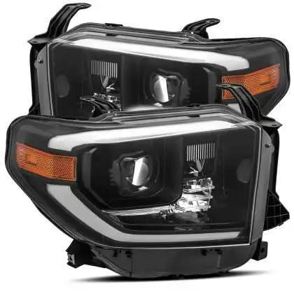 AlphaRex 14-21 Toyota Tundra PRO-Series Projector Headlights Black w/Seq. Sig. + DRL - 880839