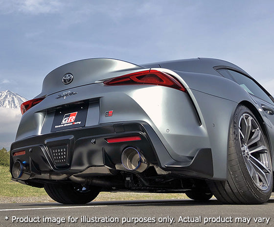 HKS 2019+ Toyota GR Supra w/o OPF Dual Hi-Power Titanium Tip Catback Exhaust - 31014-KT001