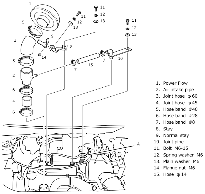 HKS Super Power Flow Model: MH22S /Engine - 70019-AS109