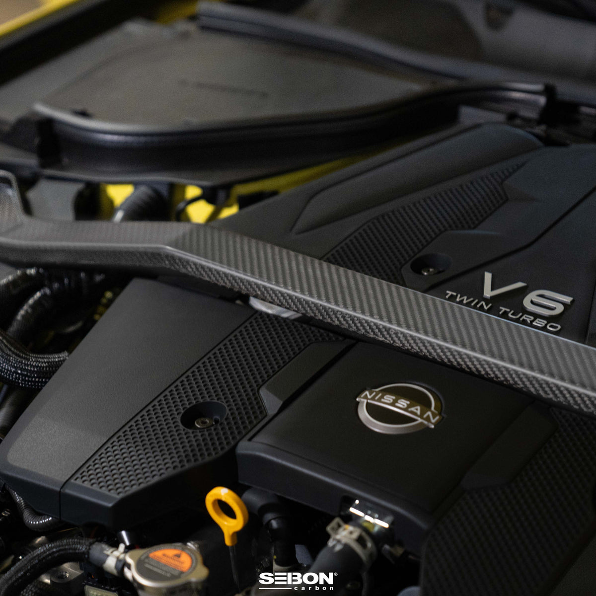 Seibon 2023+ Nissan Z Carbon fiber Front Strut Brace - SB22NSZ-F