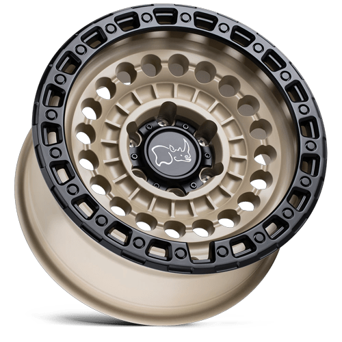 Black Rhino Hard Alloys Sentinel 17X8.5 6X139.7 -10MM Desert Sand W/ Black Ring