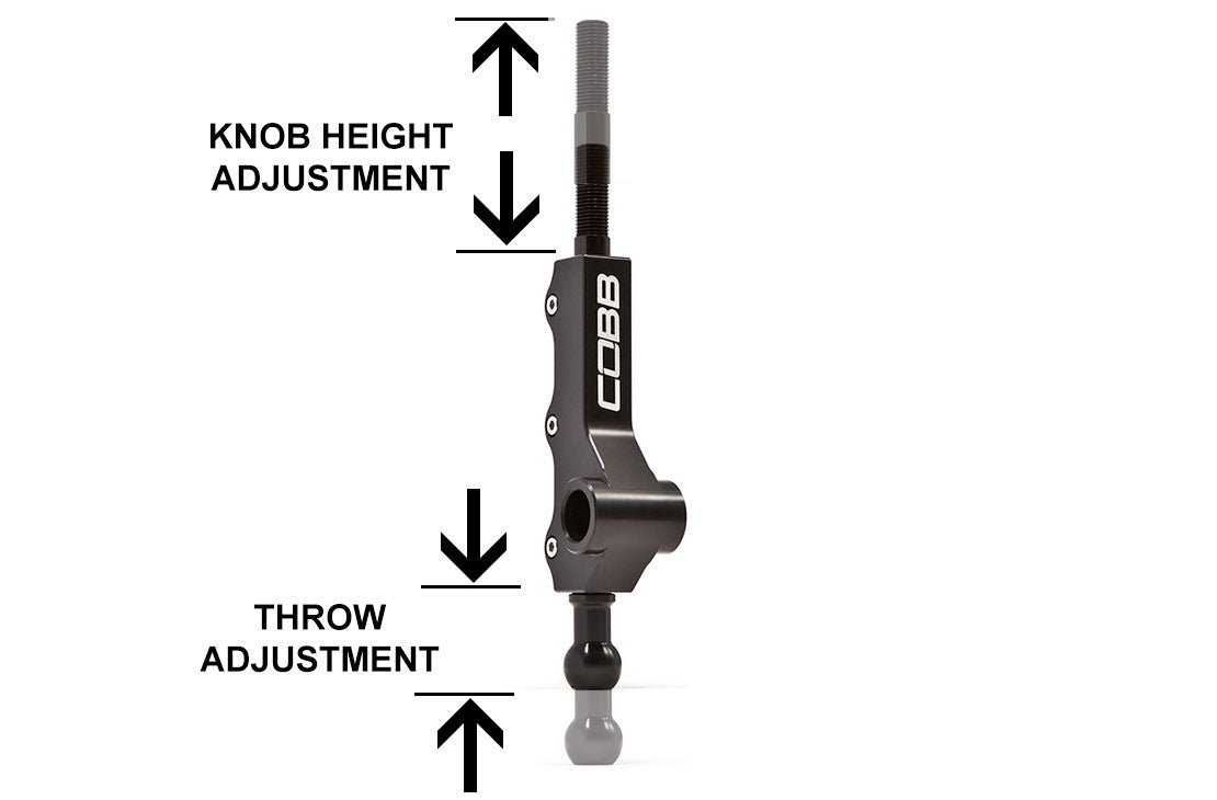Cobb 08+ Subaru WRX / 05-09 LGT / 06-08 FXT 5MT Stg 1+ Drivetrain Pkg (Tall Weighted Knob) - Black - 214X01P-TW-BK