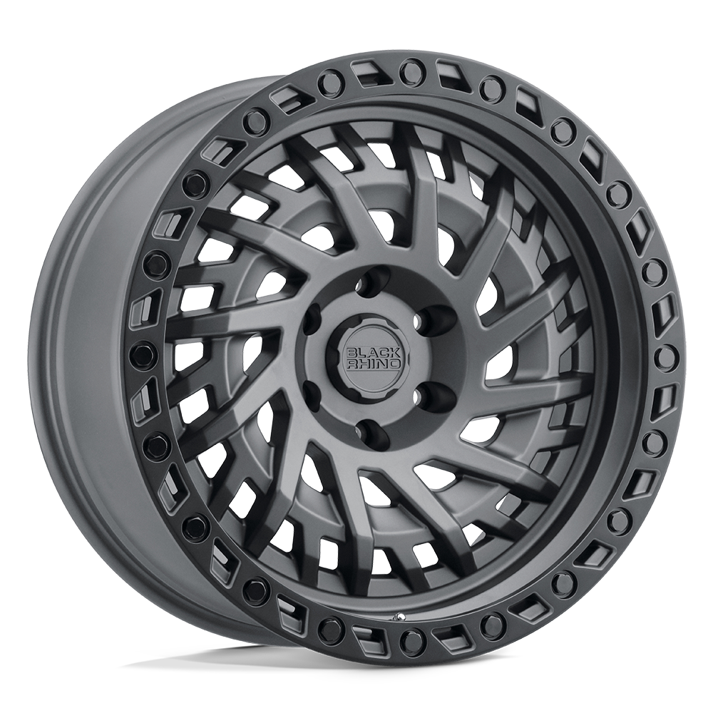 Black Rhino Hard Alloys Shredder 17X9 5X127 -18MM Matte Gunmetal W/ Black Ring
