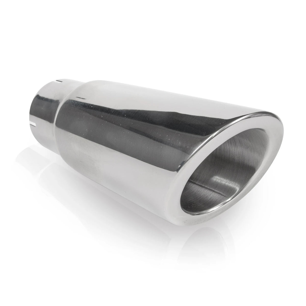 Stainless Works - Slash-Cut Double-Wall Style Polished Exhaust Tip 304 Stainless Steel - 790225