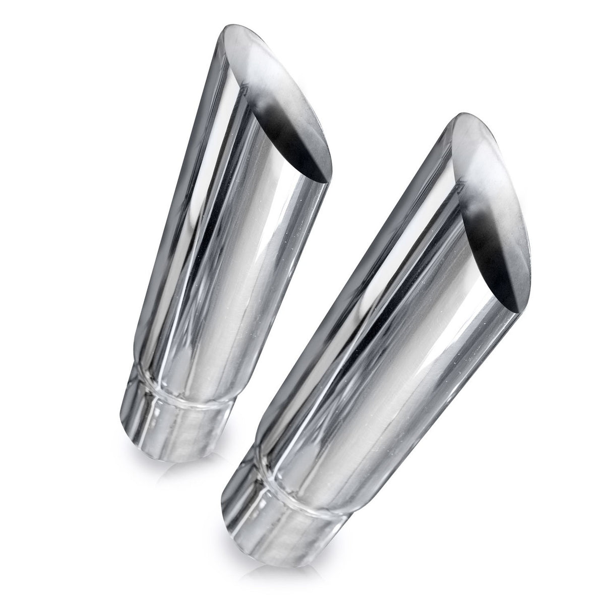 Stainless Works - Slash-Cut Single-Wall Style Polished Exhaust Tip 304 Stainless Steel - 7030250