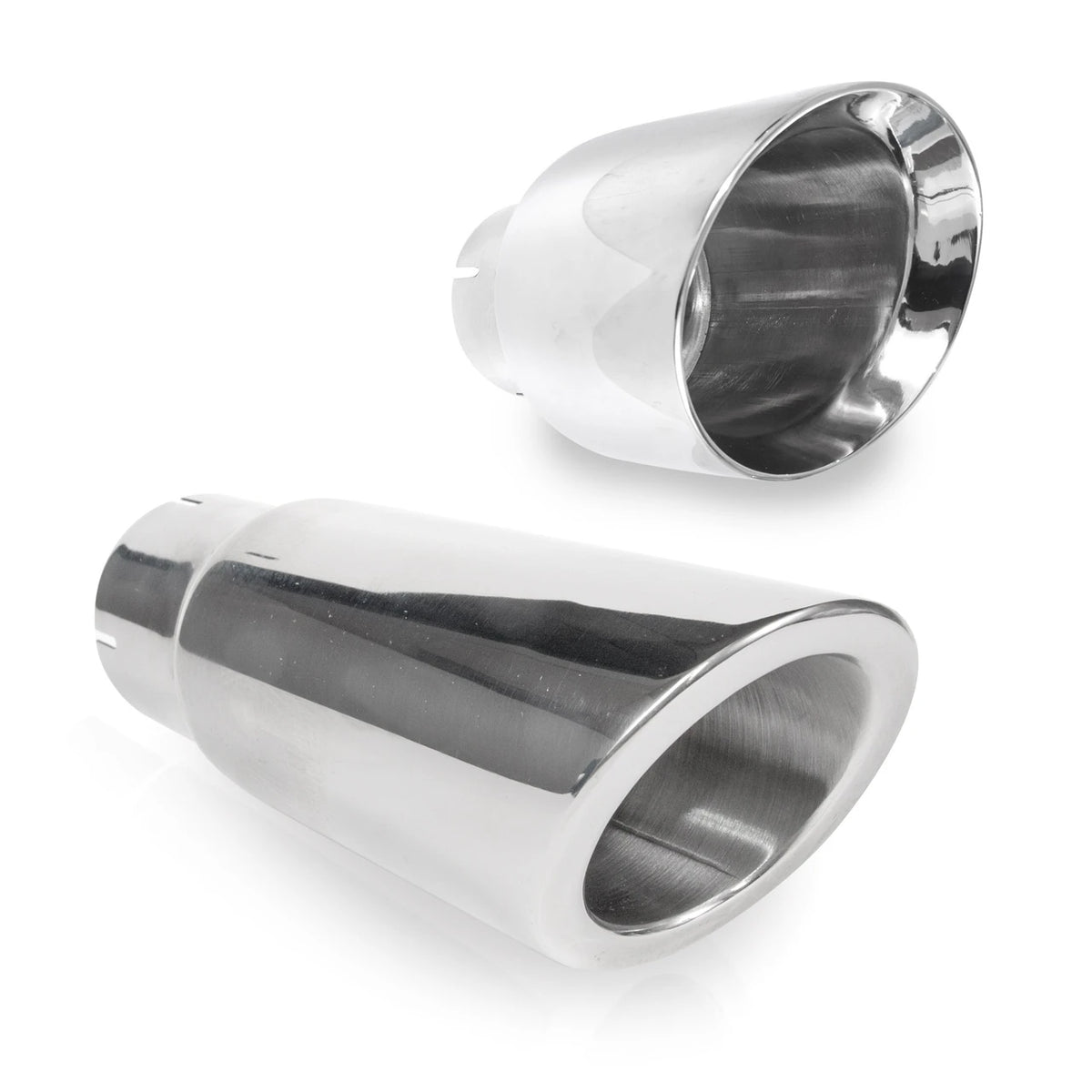 Stainless Works - Slash-Cut Double-Wall Style Polished Exhaust Tip 304 Stainless Steel - 799300