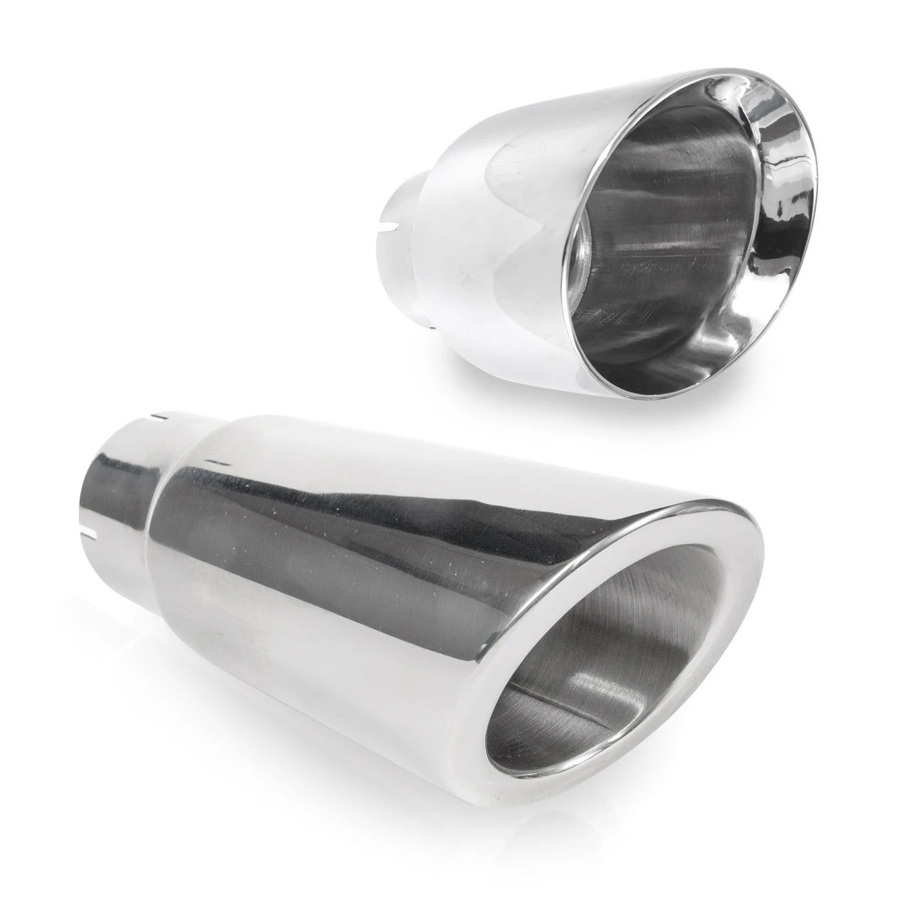 Stainless Works - Slash-Cut Double-Wall Style Polished Exhaust Tip 304 Stainless Steel - 798250