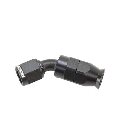 Nitrous Express 3AN 21.5in SS Braided Hose (w/Black 45 Deg Ends - One End) - 10021-45