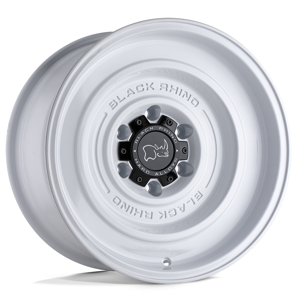 Black Rhino Hard Alloys Solid 17X9.5 5X127 -18MM Gloss White